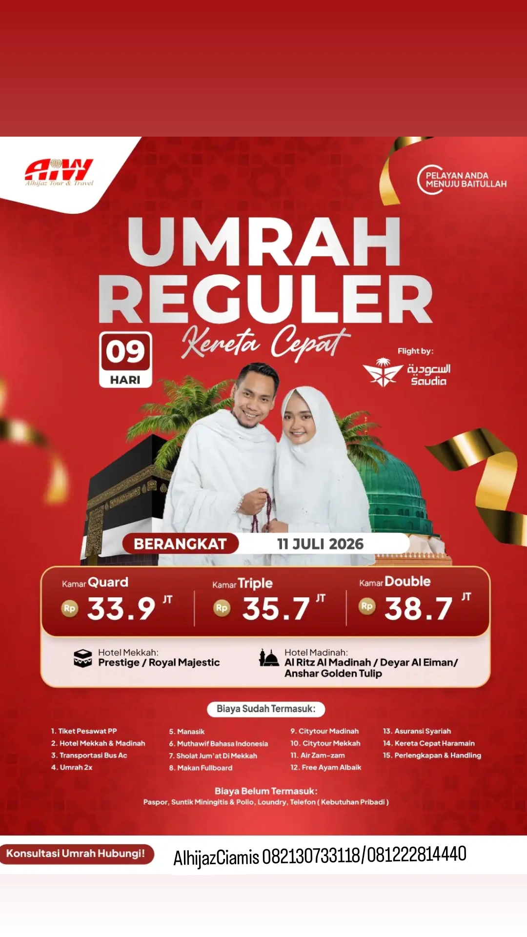 umroh reguler 9 hari