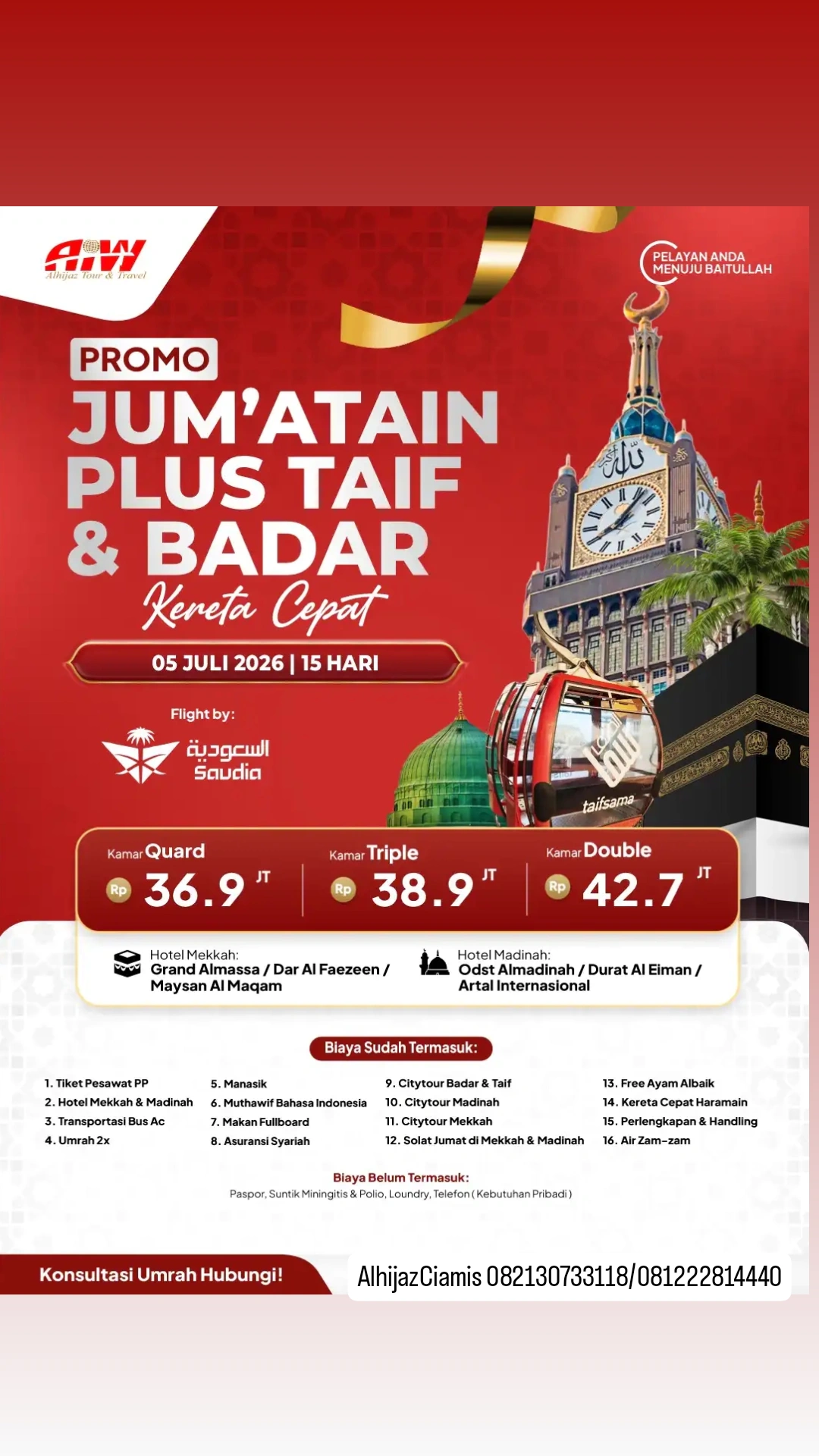Promo jum,atain Plus Taif dan Badar